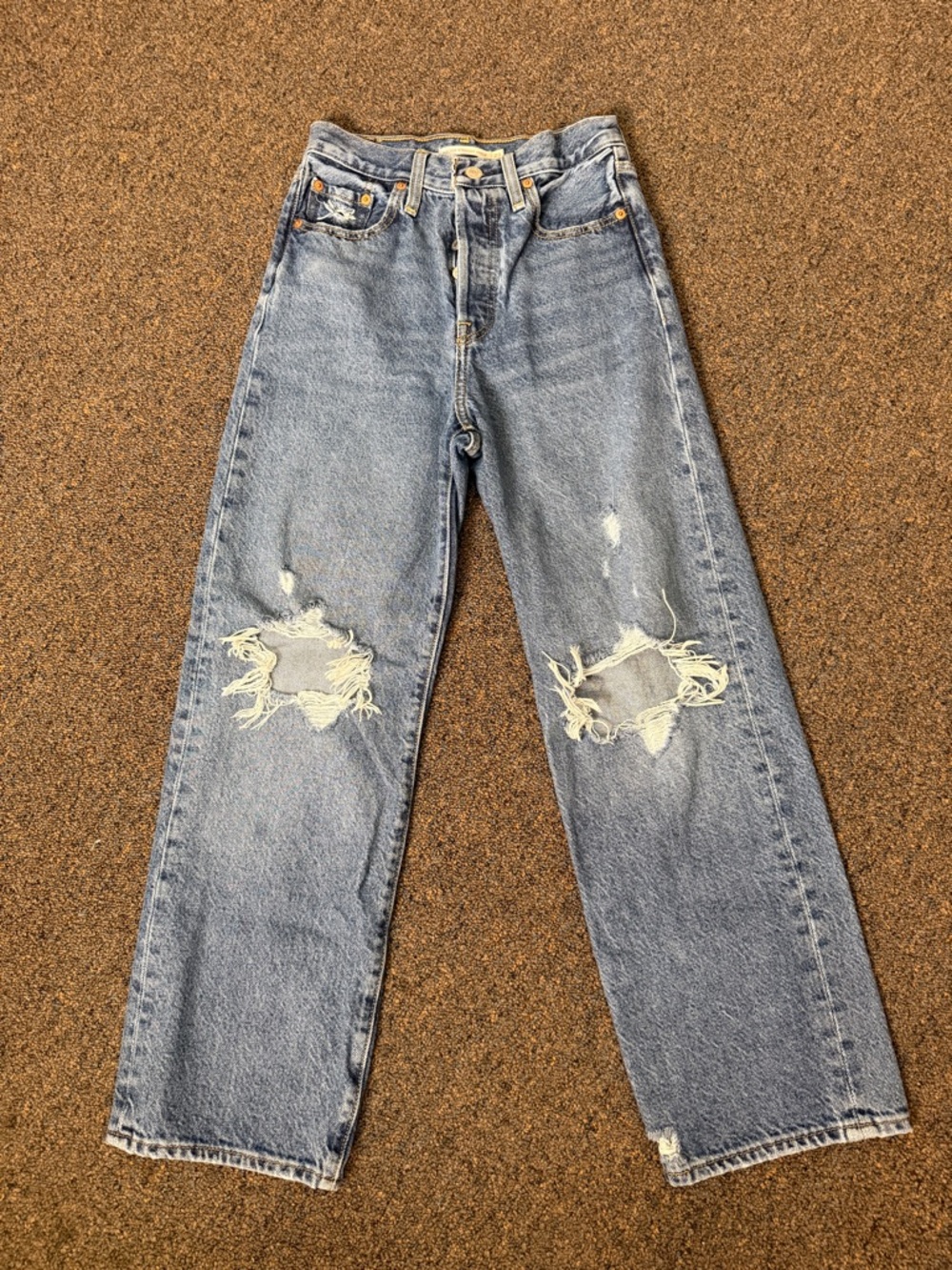 Levi's Jeans Women 25 Ribcage Straight Ankle High Rise Button Fly Stretch 24x27